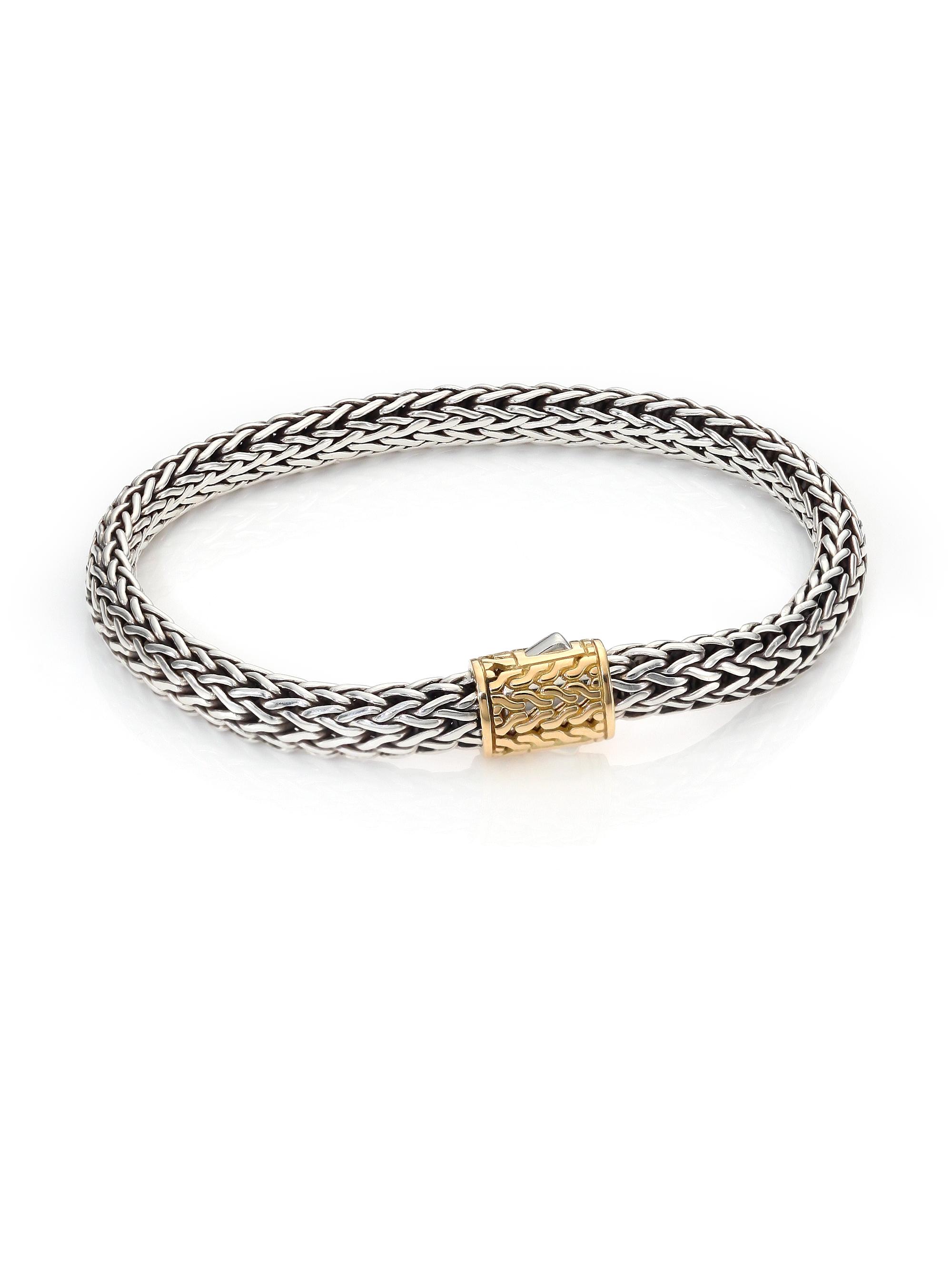 John Hardy Women's Classic Chain 18K Yellow Gold & Sterling Silver Bracelet - Silver Gold