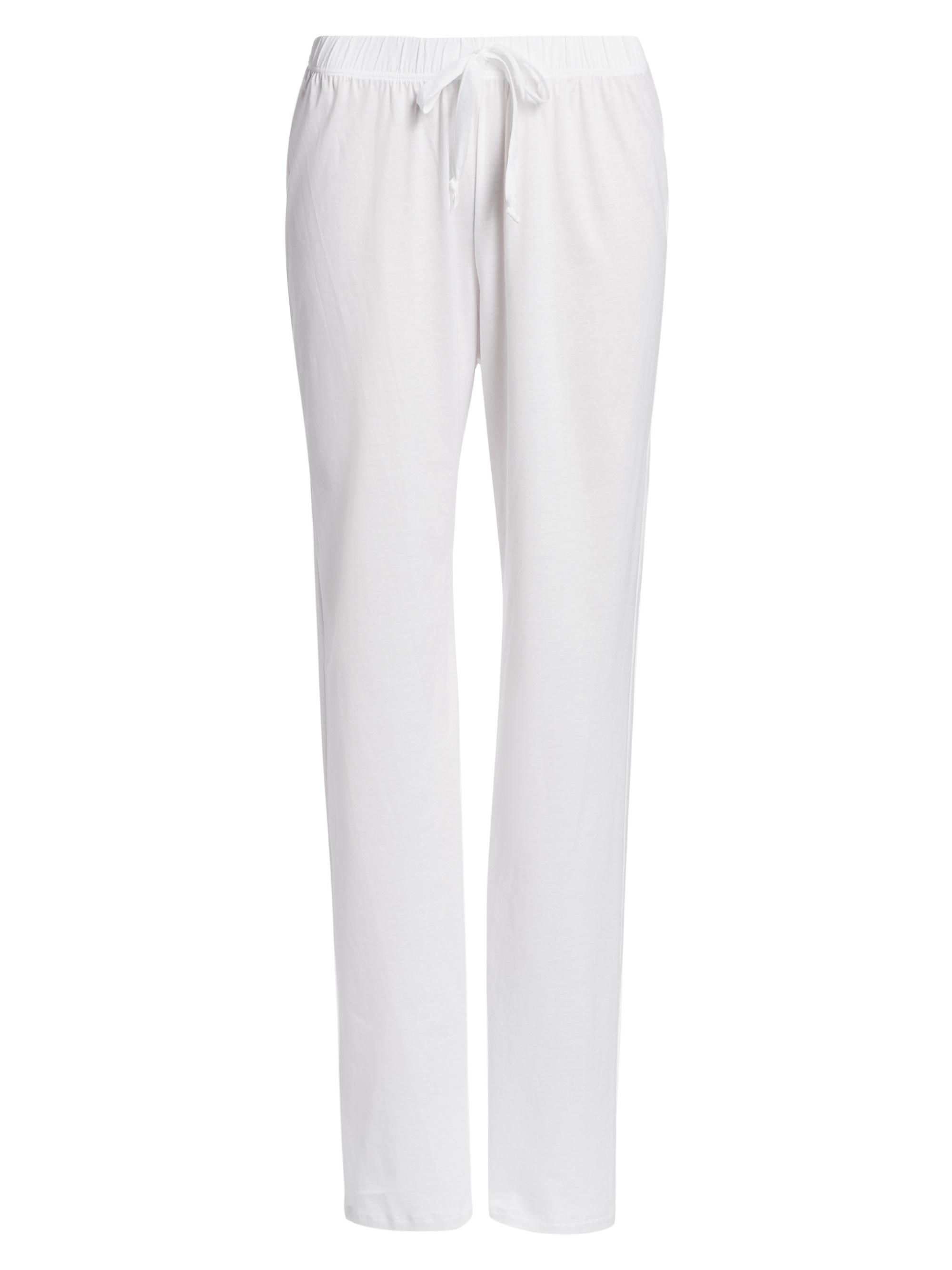 Hanro Women's Cotton Deluxe Lounge Pants - White
