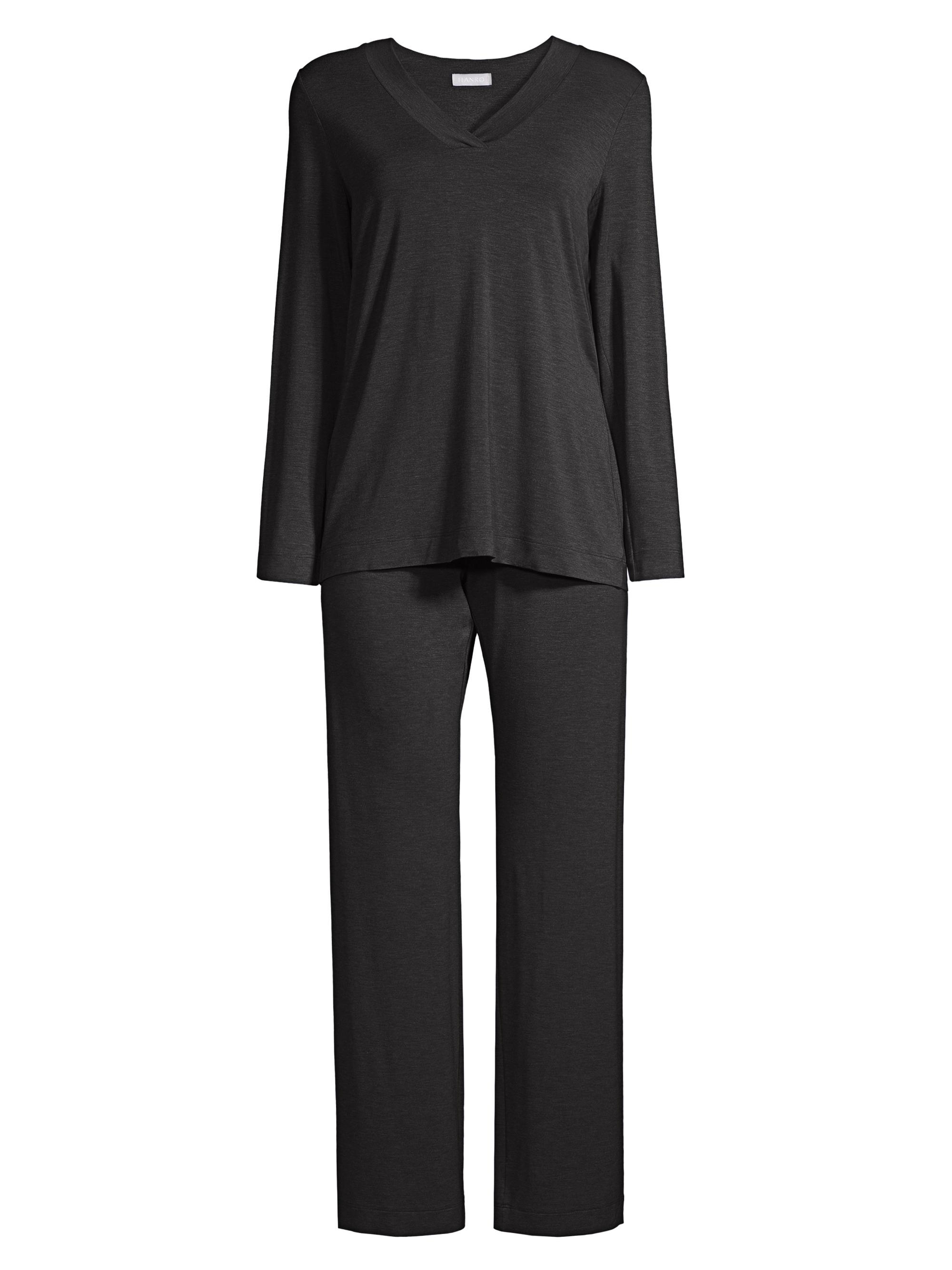 Hanro Women's Champagne Long-Sleeve Pajama Set - Caviar