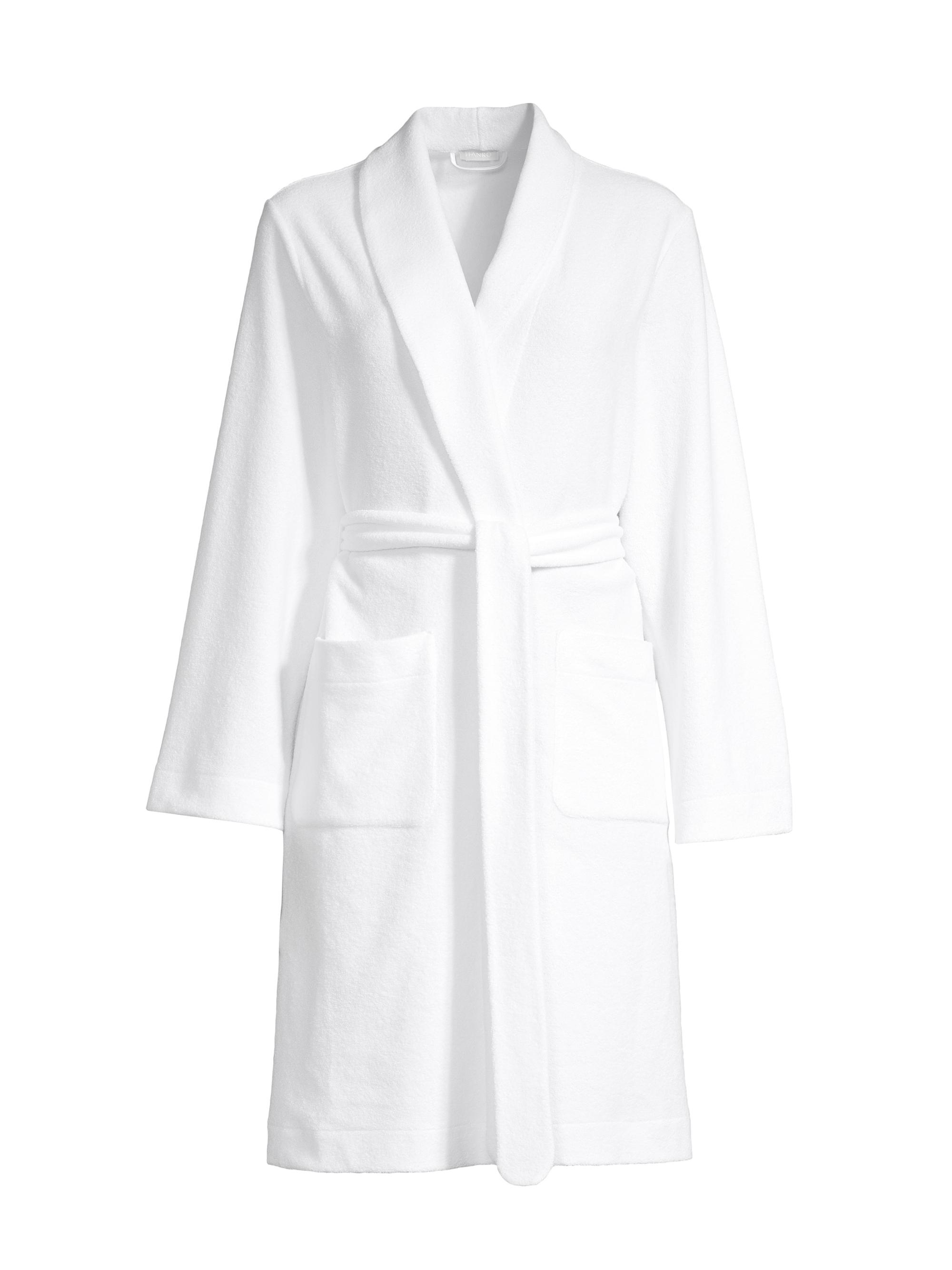 Hanro Women's Plush Wrap Robe - White