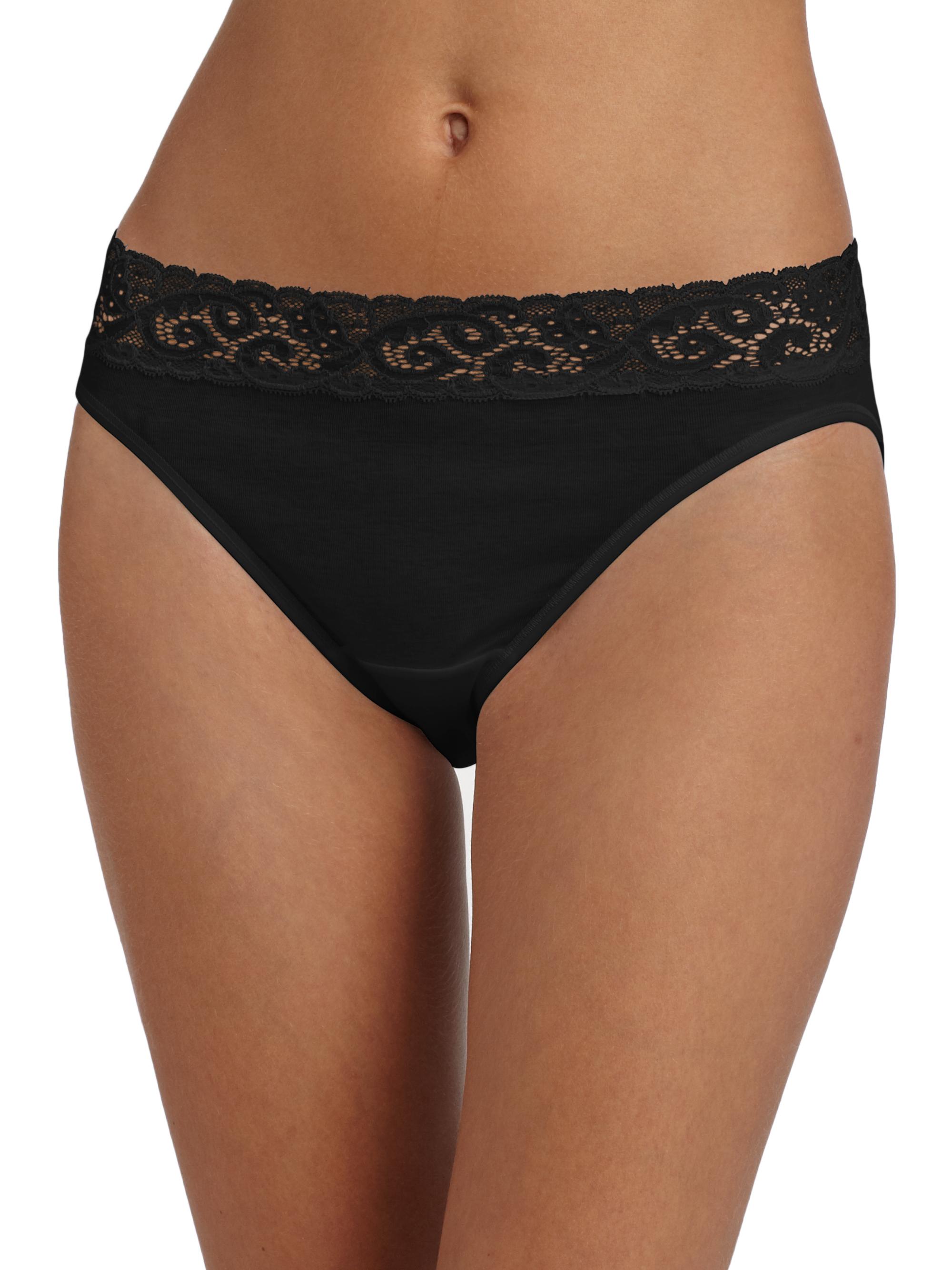Hanro Women's Moments Hi-Cut Brief - Black