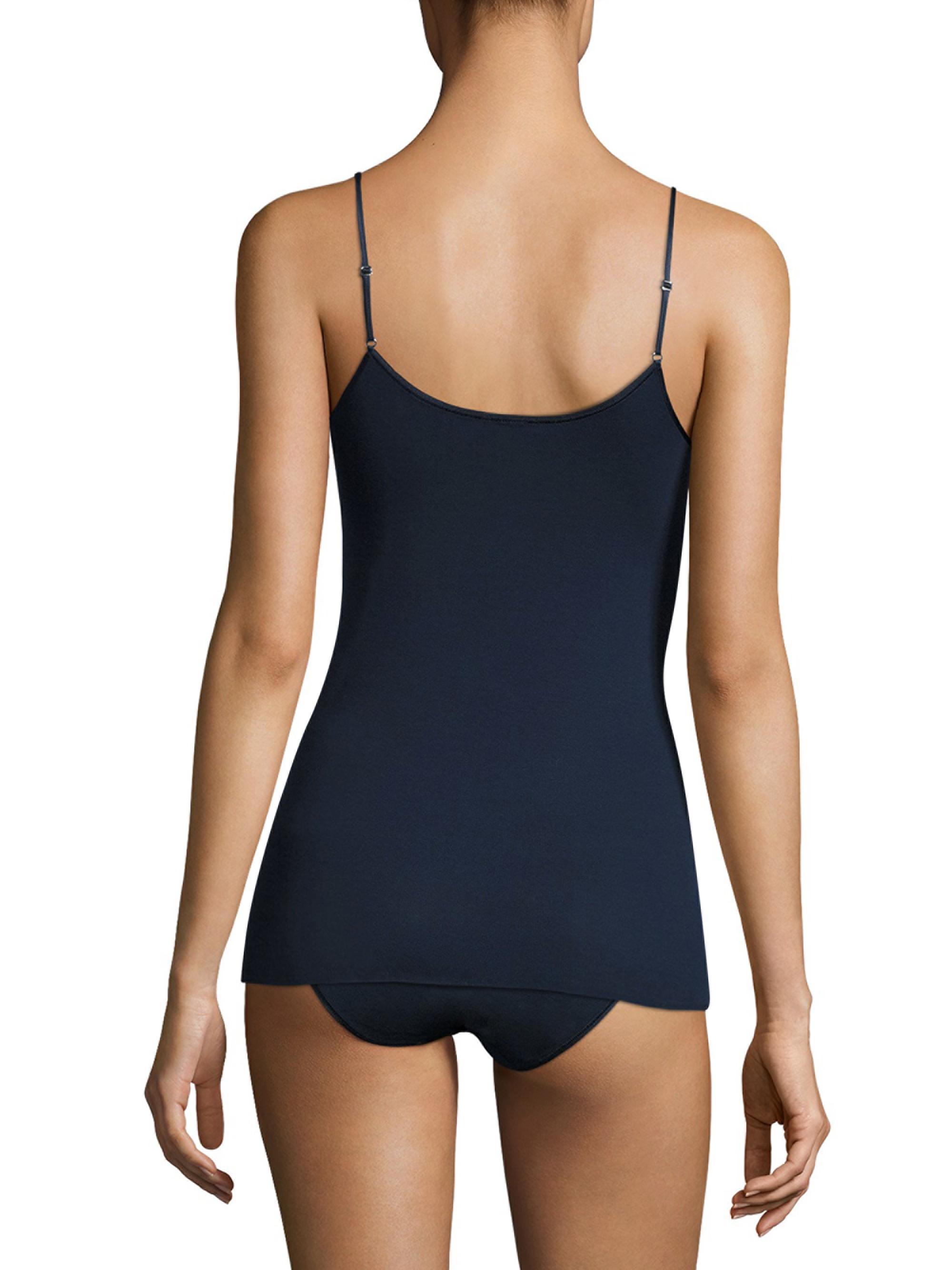 Hanro Cotton Seamless V-Neck Spaghetti Camisole | Saks Fifth Avenue