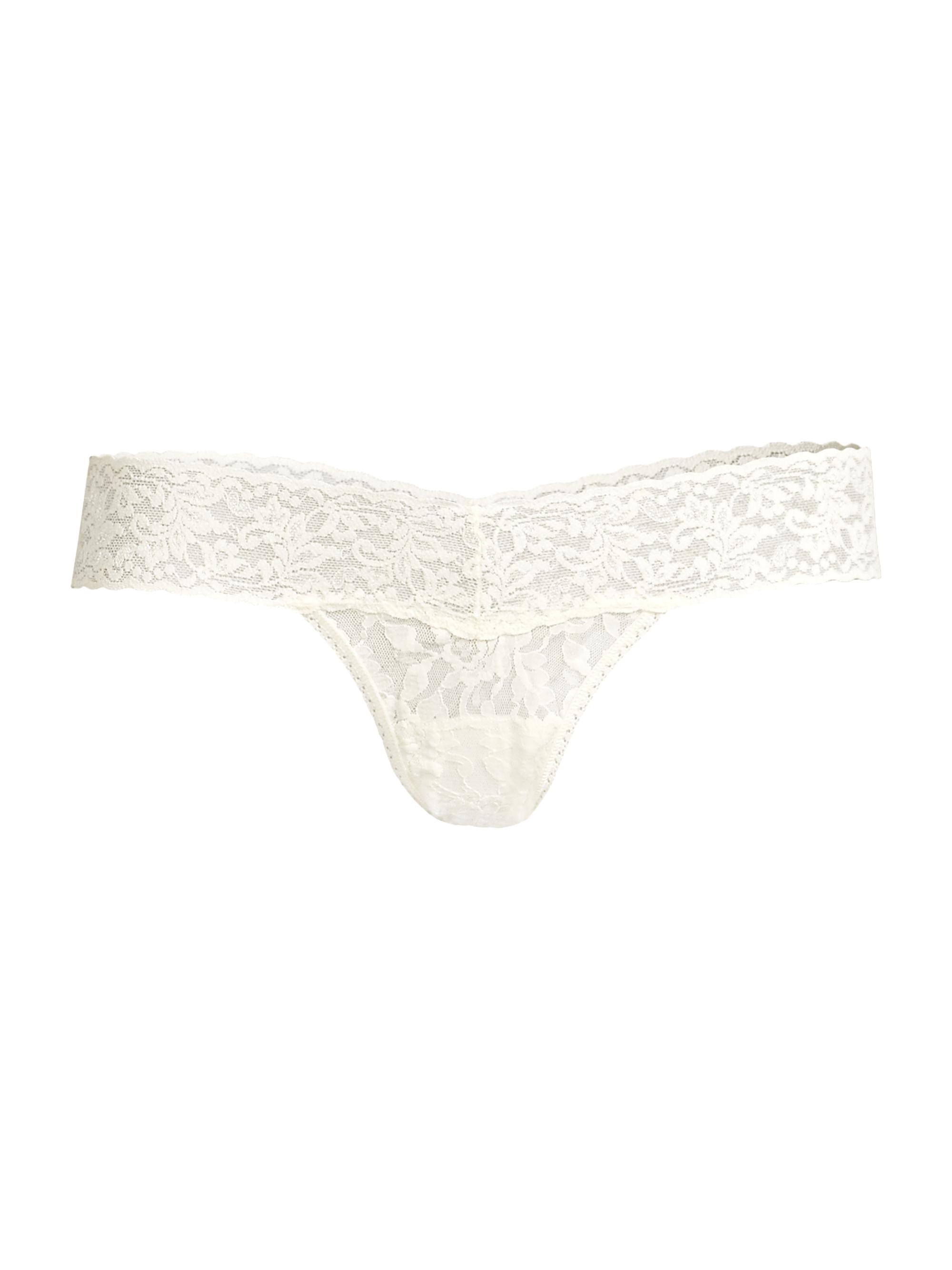 Hanky Panky Women's Lace Overlay Thong - Chai