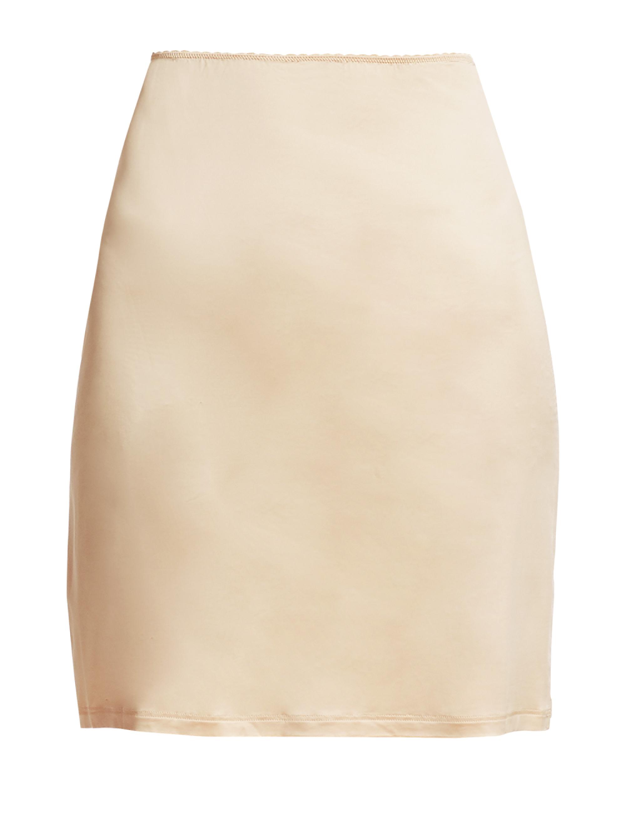 Hanro Women's Satin Deluxe Half Slip - Natural