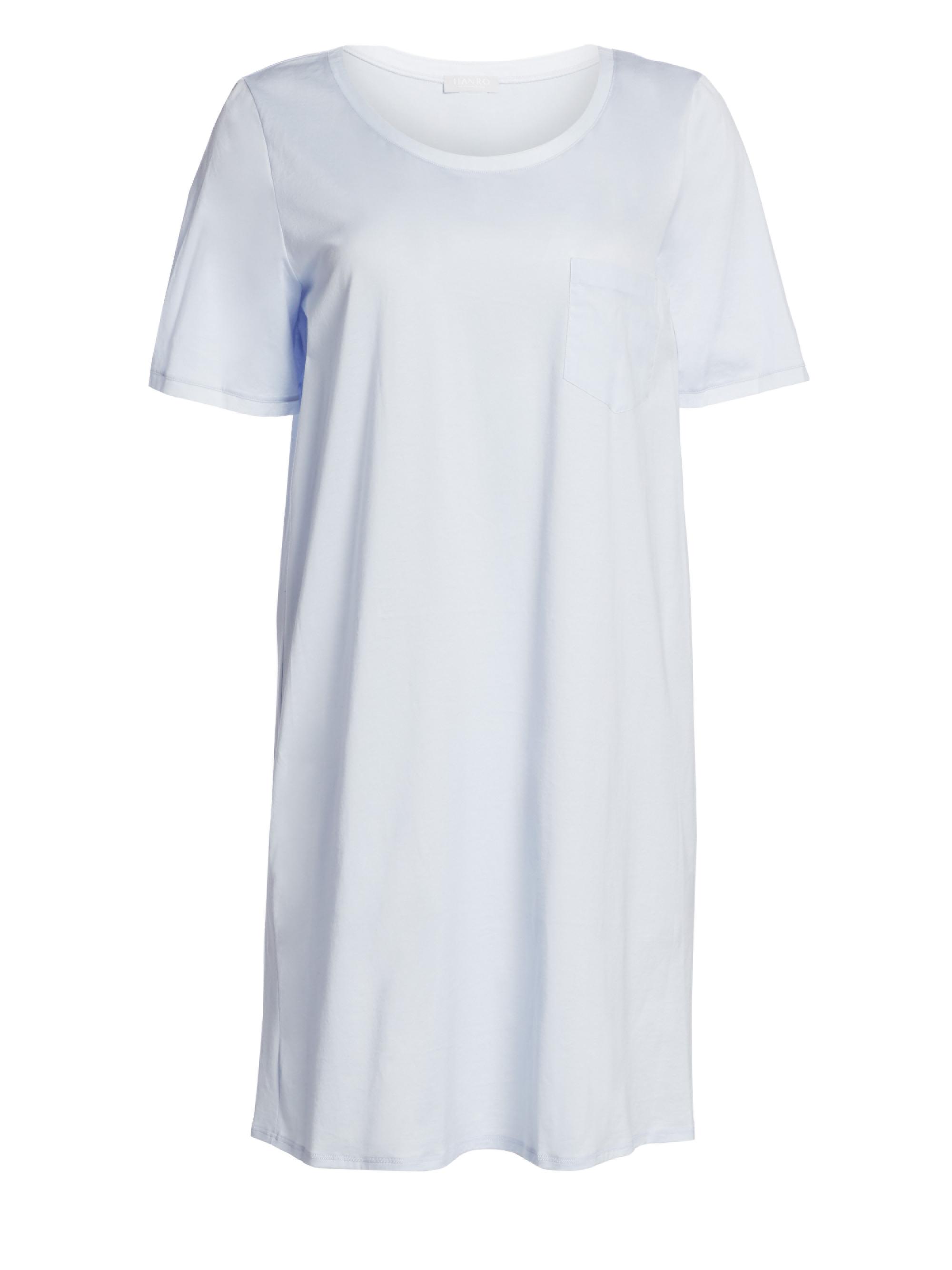 Hanro Women's Cotton Deluxe Short-Sleeve Gown - White