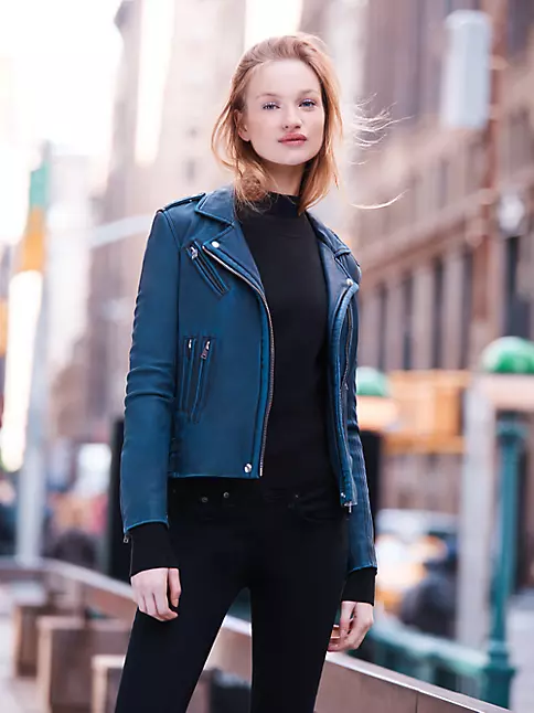 Shop IRO Han Leather Moto Jacket | Saks Fifth Avenue