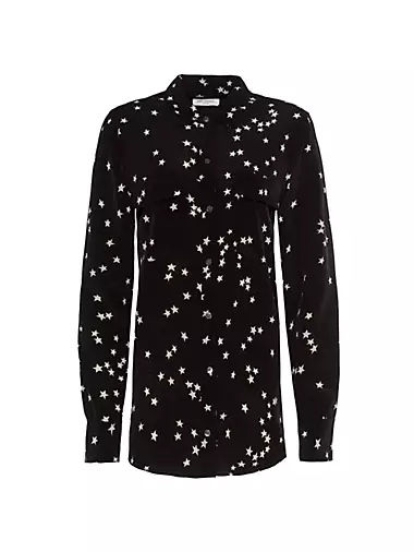 Starry Night Slim Signature Silk Shirt