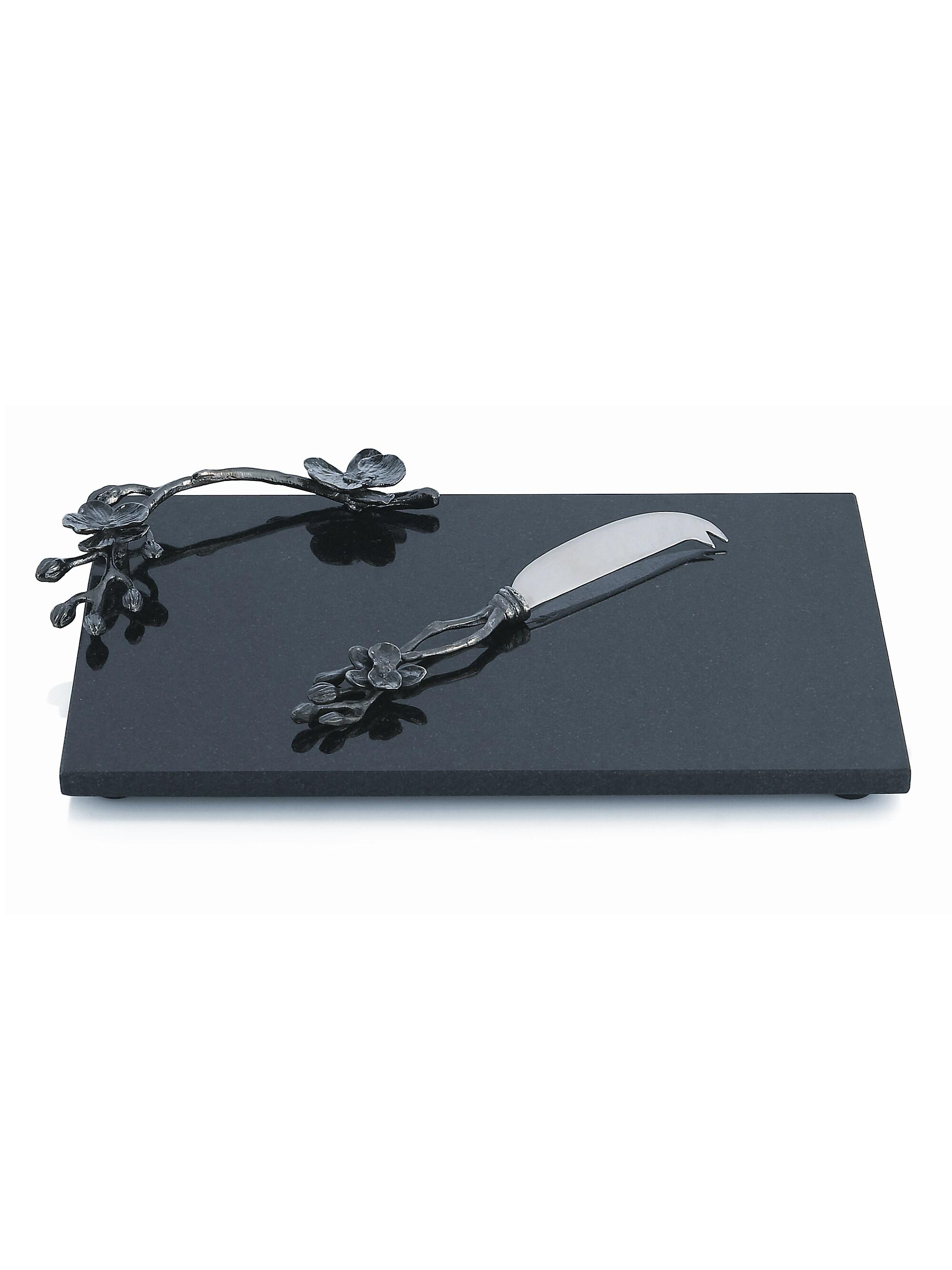Michael Aram Black Orchid Two-Piece Cheeseboard & Knife Set