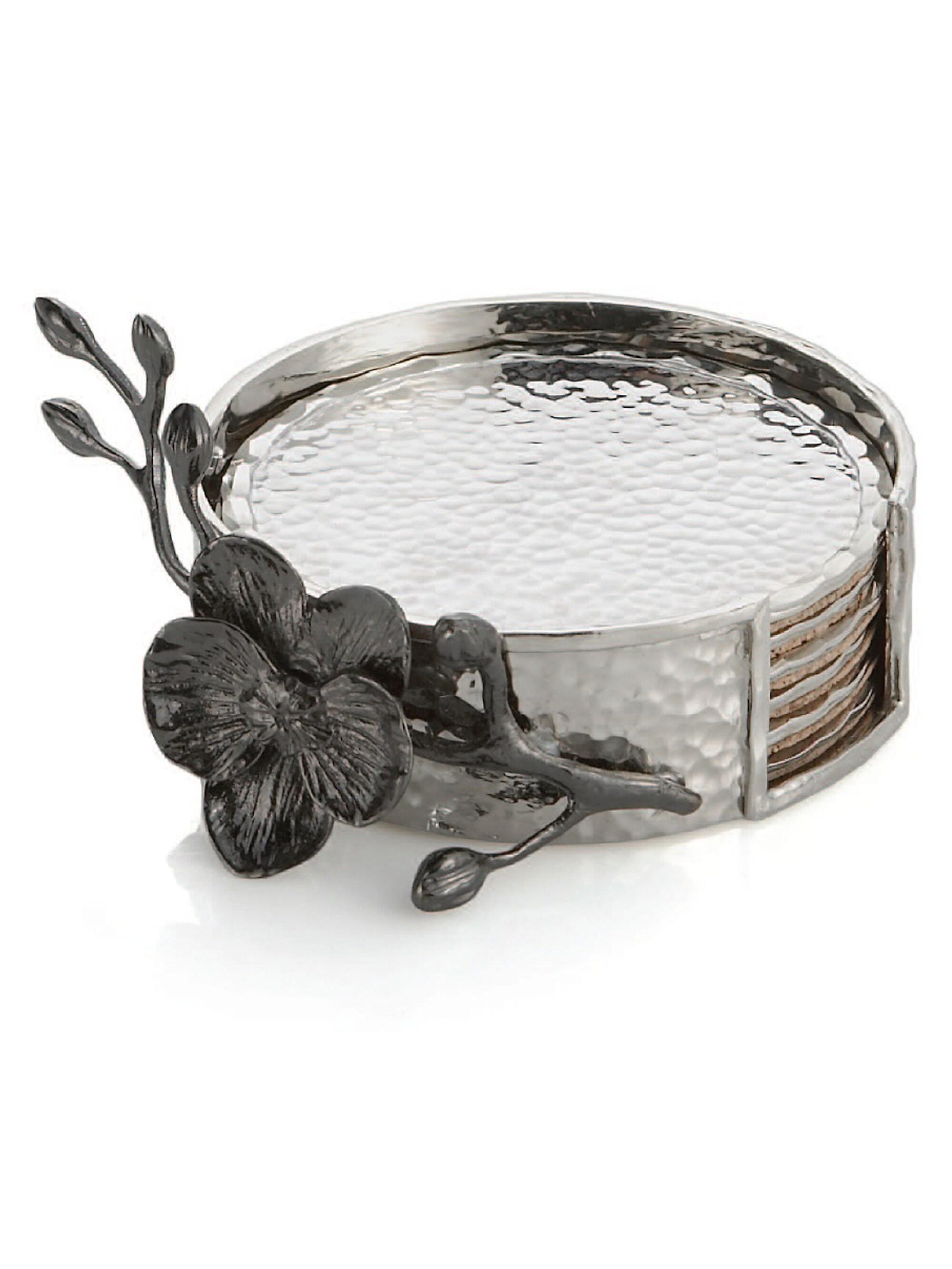 Michael Aram Black Orchid Coasters/Set of 6