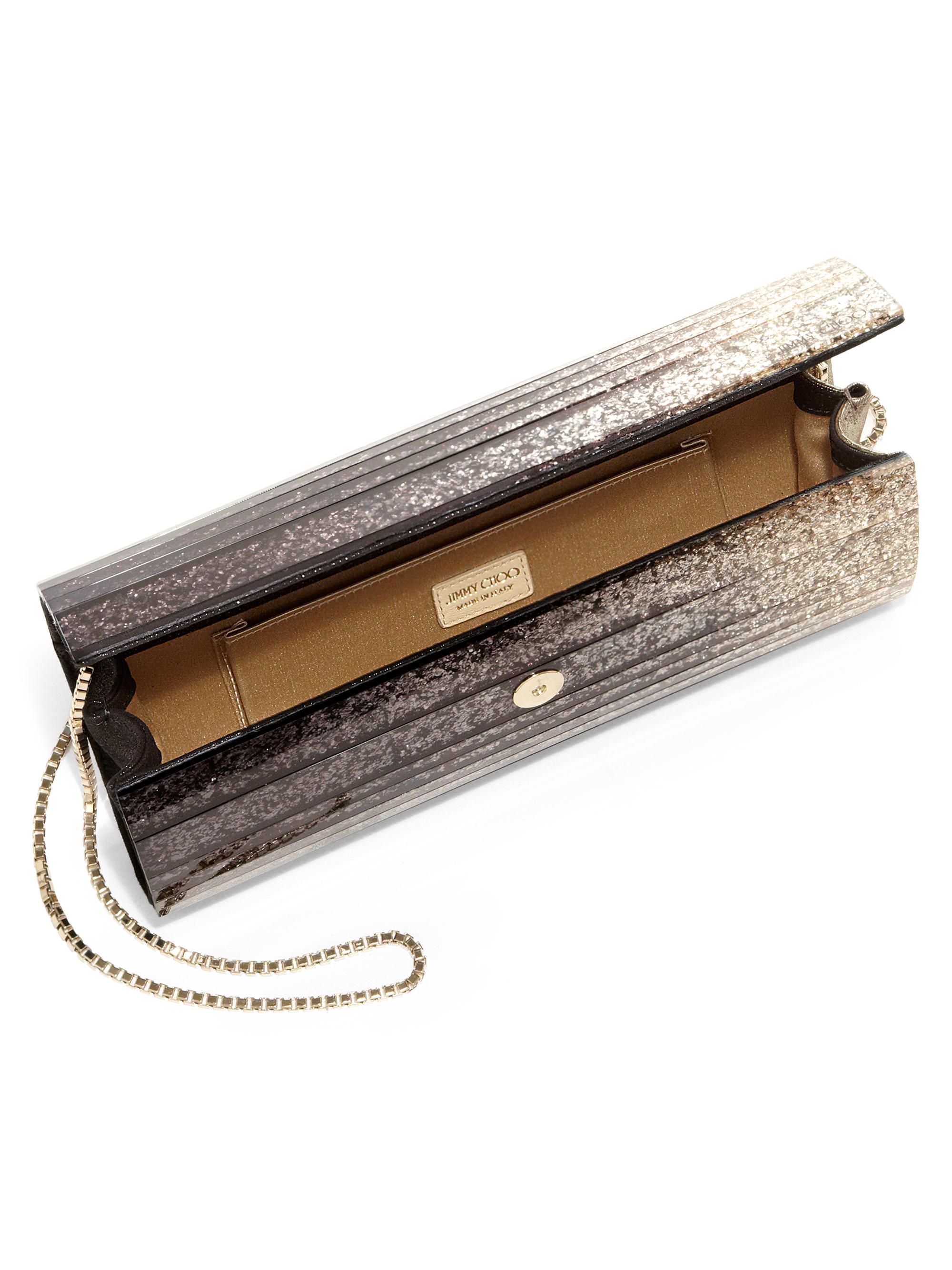 Jimmy Choo Sweetie Degradé Glitter Acrylic Clutch | Saks Fifth Avenue