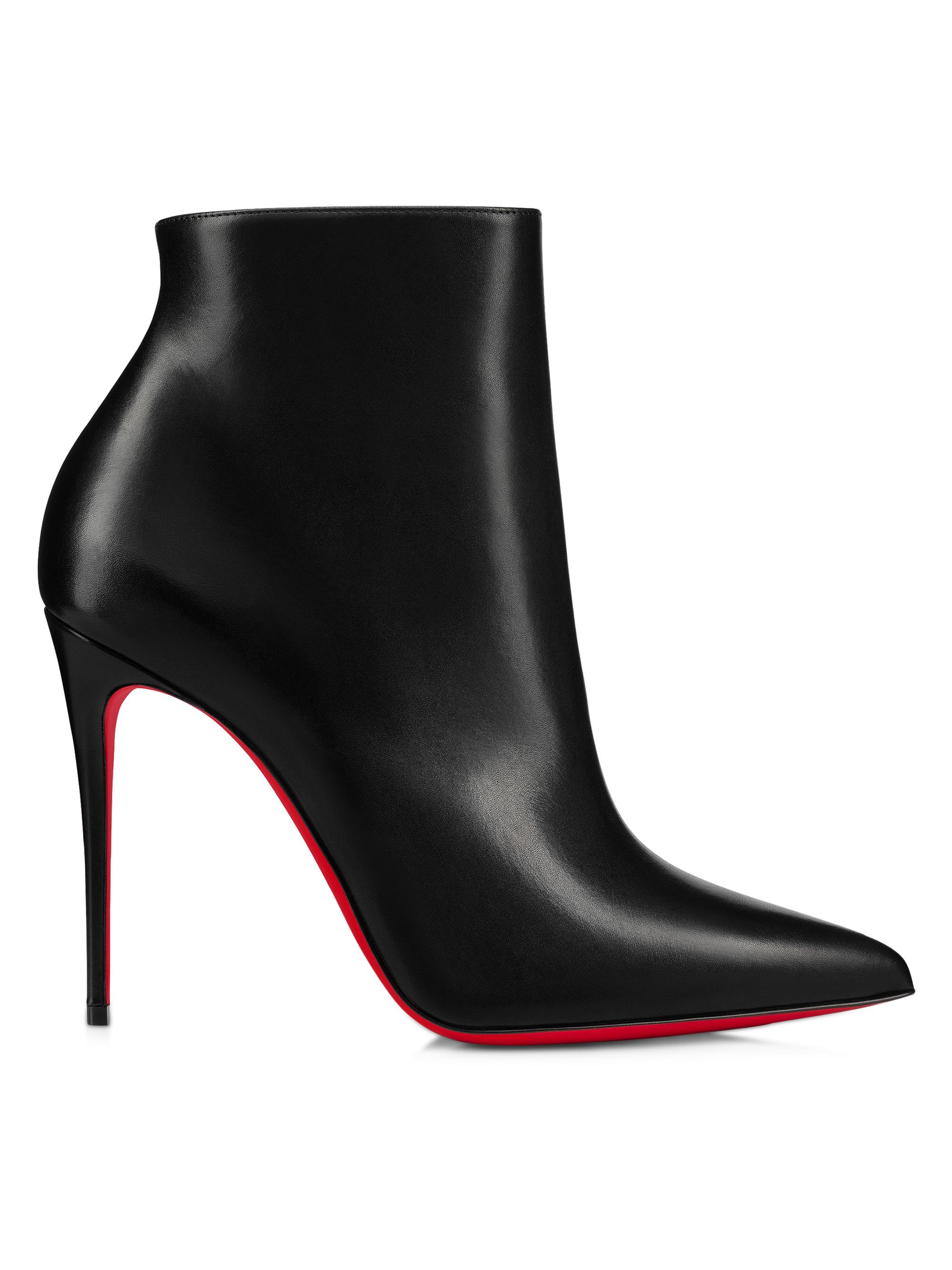 Christian Louboutin Miss Z 100MM Leather Booty | Saks Fifth Avenue