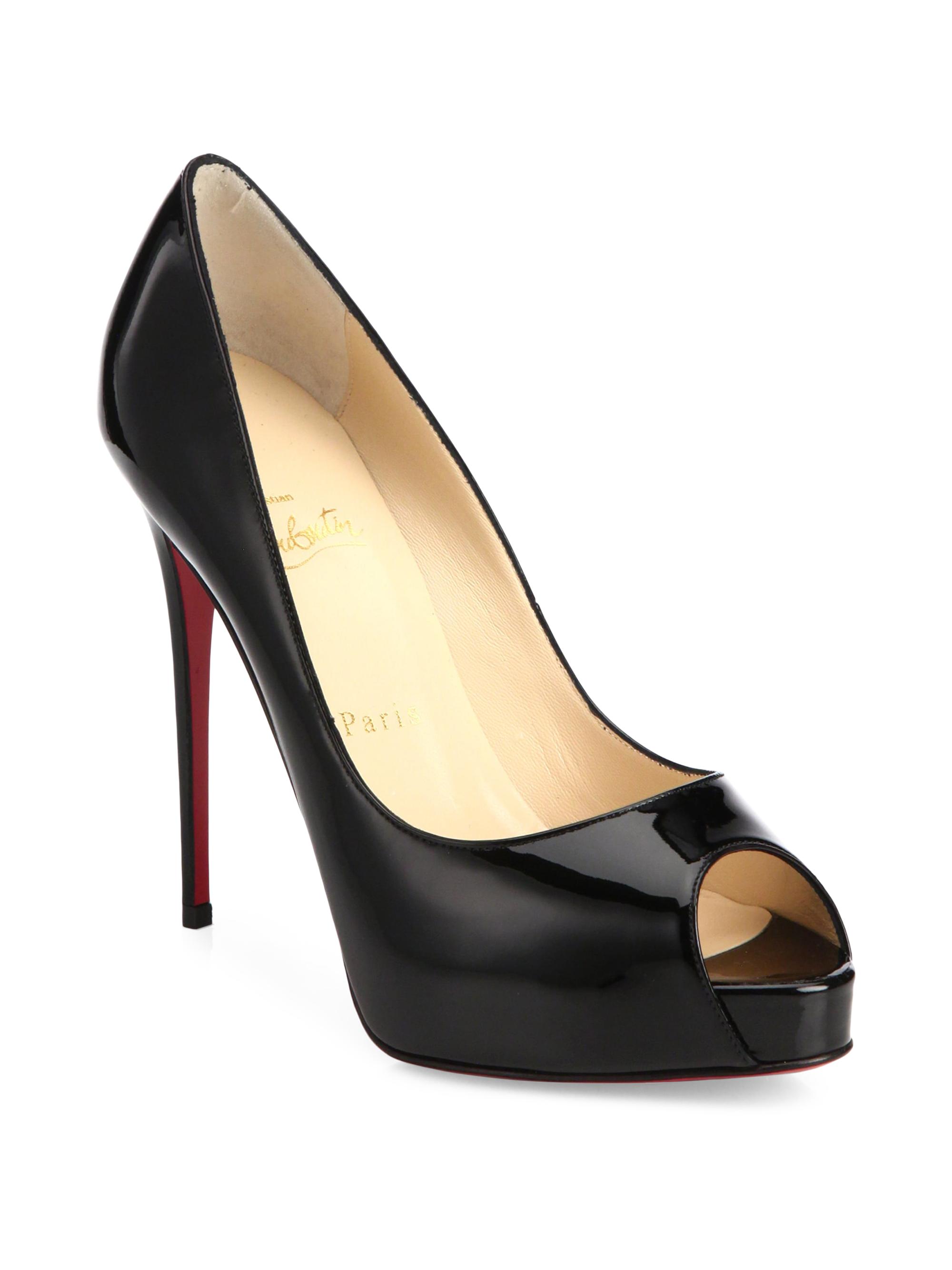 Christian Louboutin Fetish Peep Patent Leather 150MM Pumps | Saks
