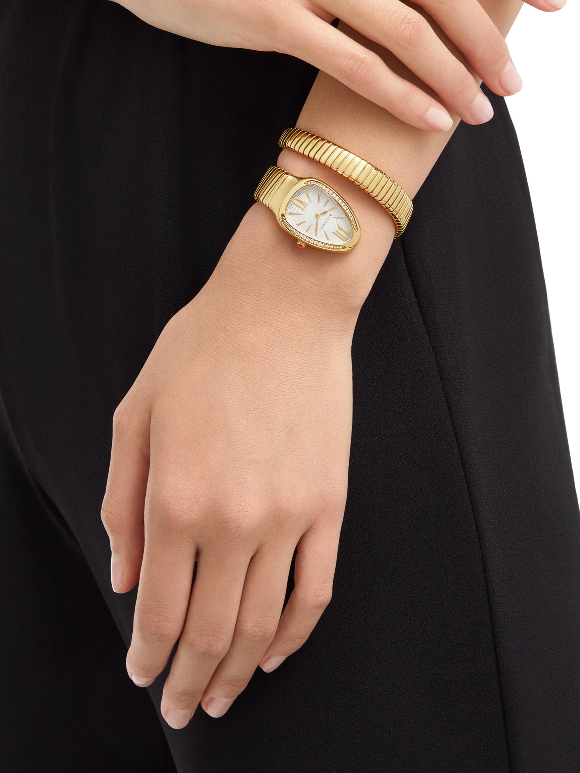 その他 BVLGARI BVLGARI Serpenti Tubogas Yellow Gold & Diamond Single Twist