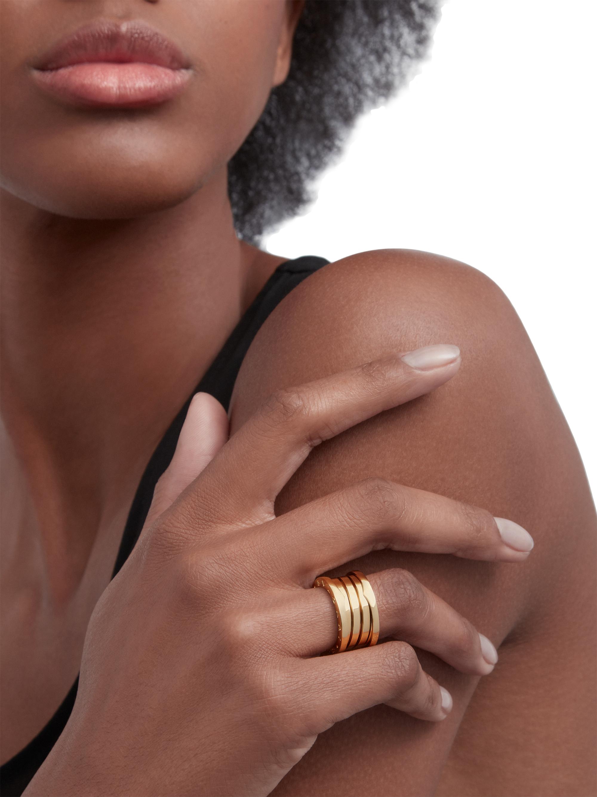 BVLGARI B.zero1 18K Yellow Gold 4-Band Ring | Saks Fifth Avenue
