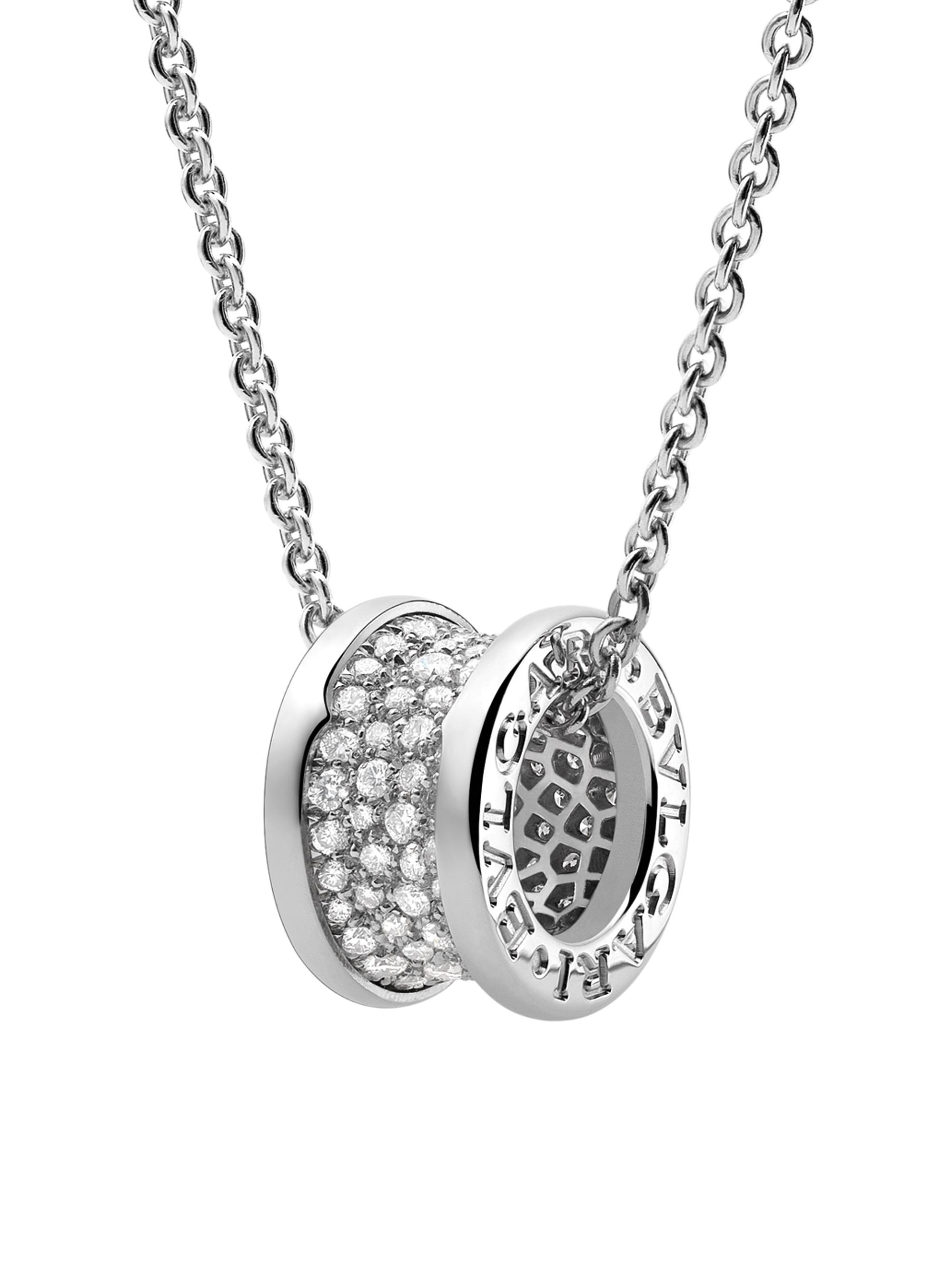 BVLGARI Women's B. zero1 18K White Gold & Diamond Pendant Necklace - White Gold
