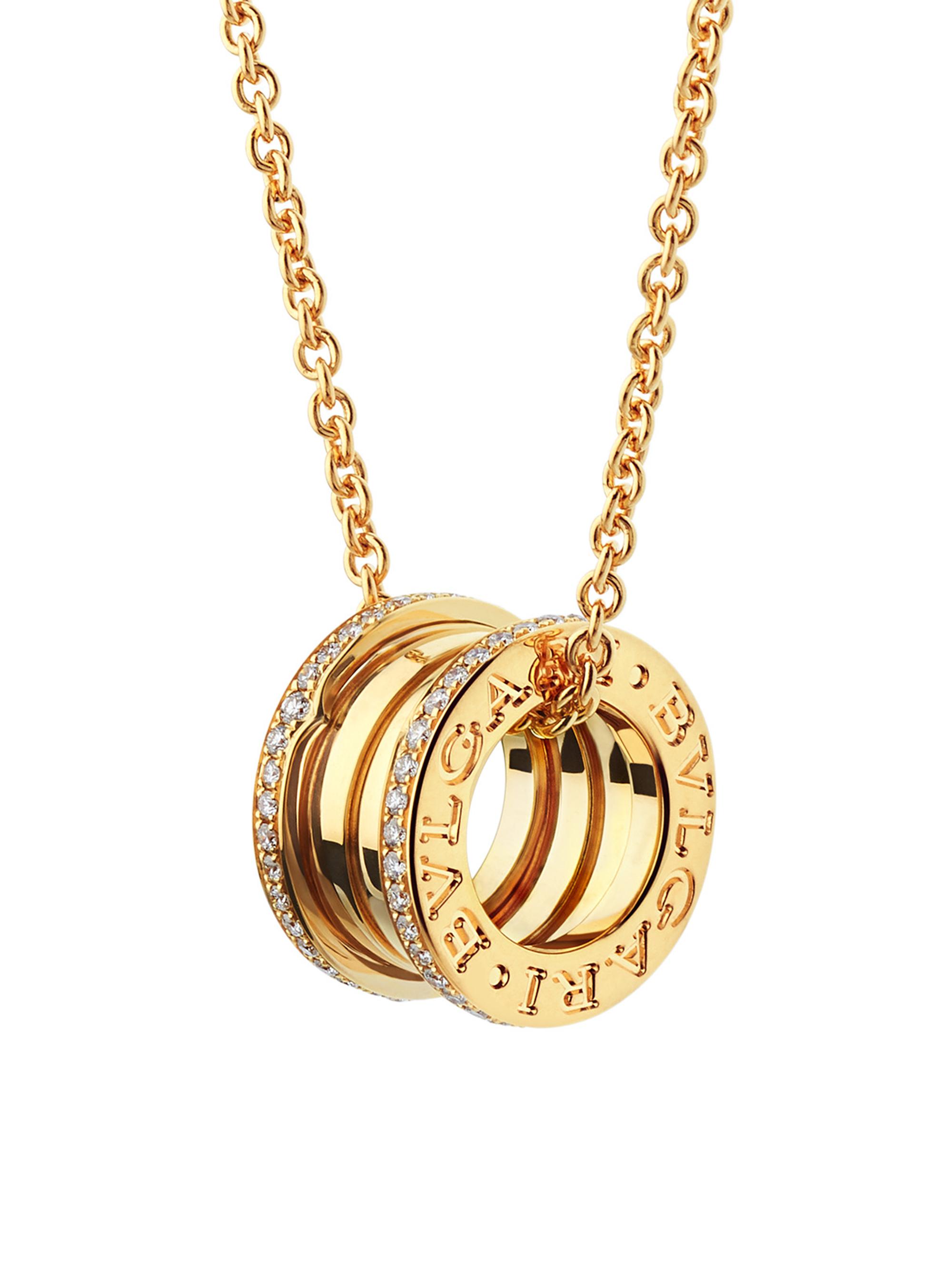 BVLGARI B.Zero1 18K Yellow Gold & 0.41 TCW Diamond Pendant