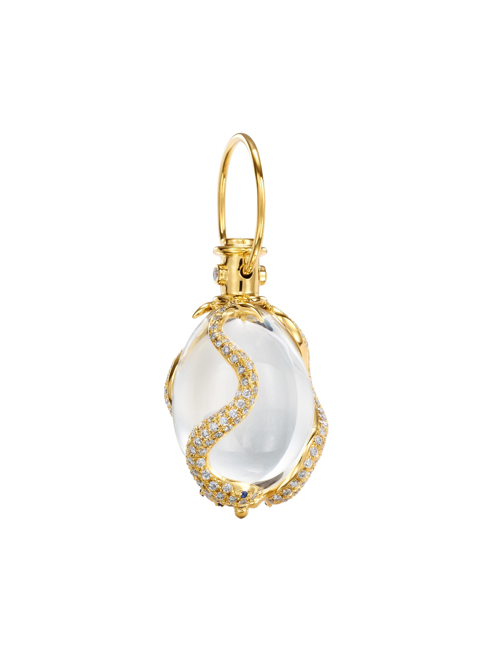 Temple St. Clair Women's Florence86 18K Yellow Gold & Multi-Gemstone Serpent Amulet - White