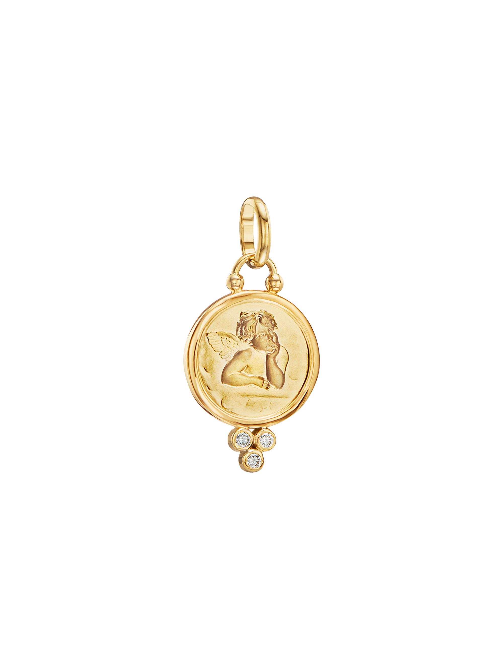 Temple St. Clair Women's Florence86 Angels Diamond & 18K Yellow Gold  Pendant - Yellow Gold