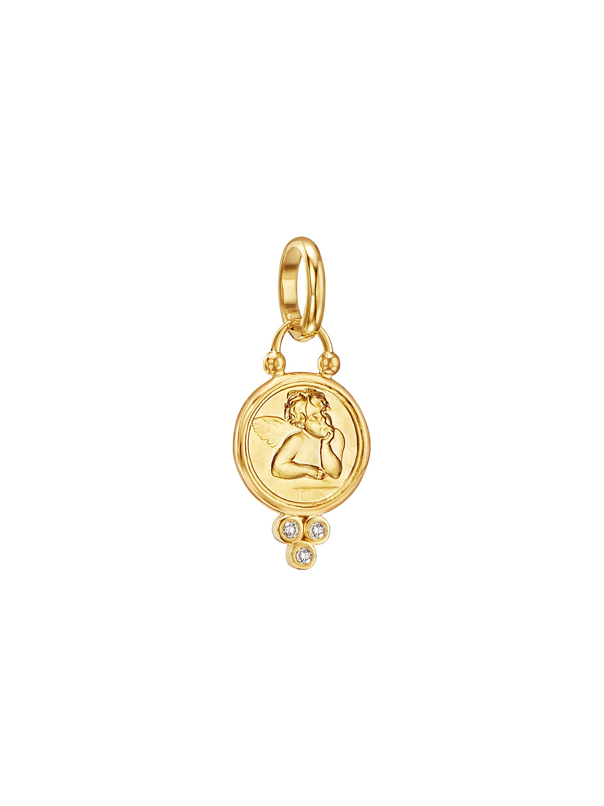 Temple St. Clair Women's Florence86 Angel Diamond & 18K Yellow Gold  Pendant - Yellow Gold