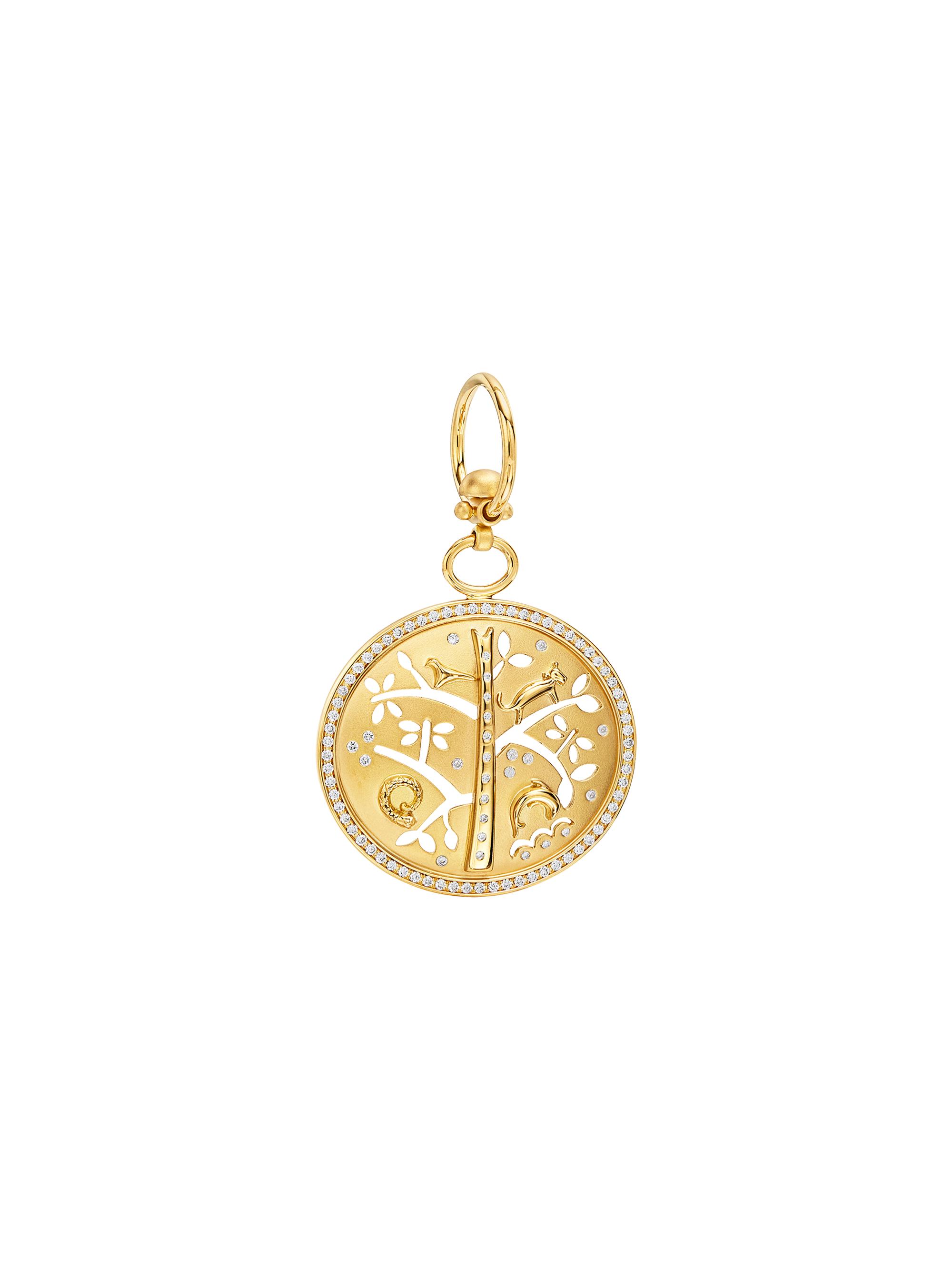 Temple St. Clair Women's Tree of Life Diamond & 18K Yellow Gold  Pendant - Gold