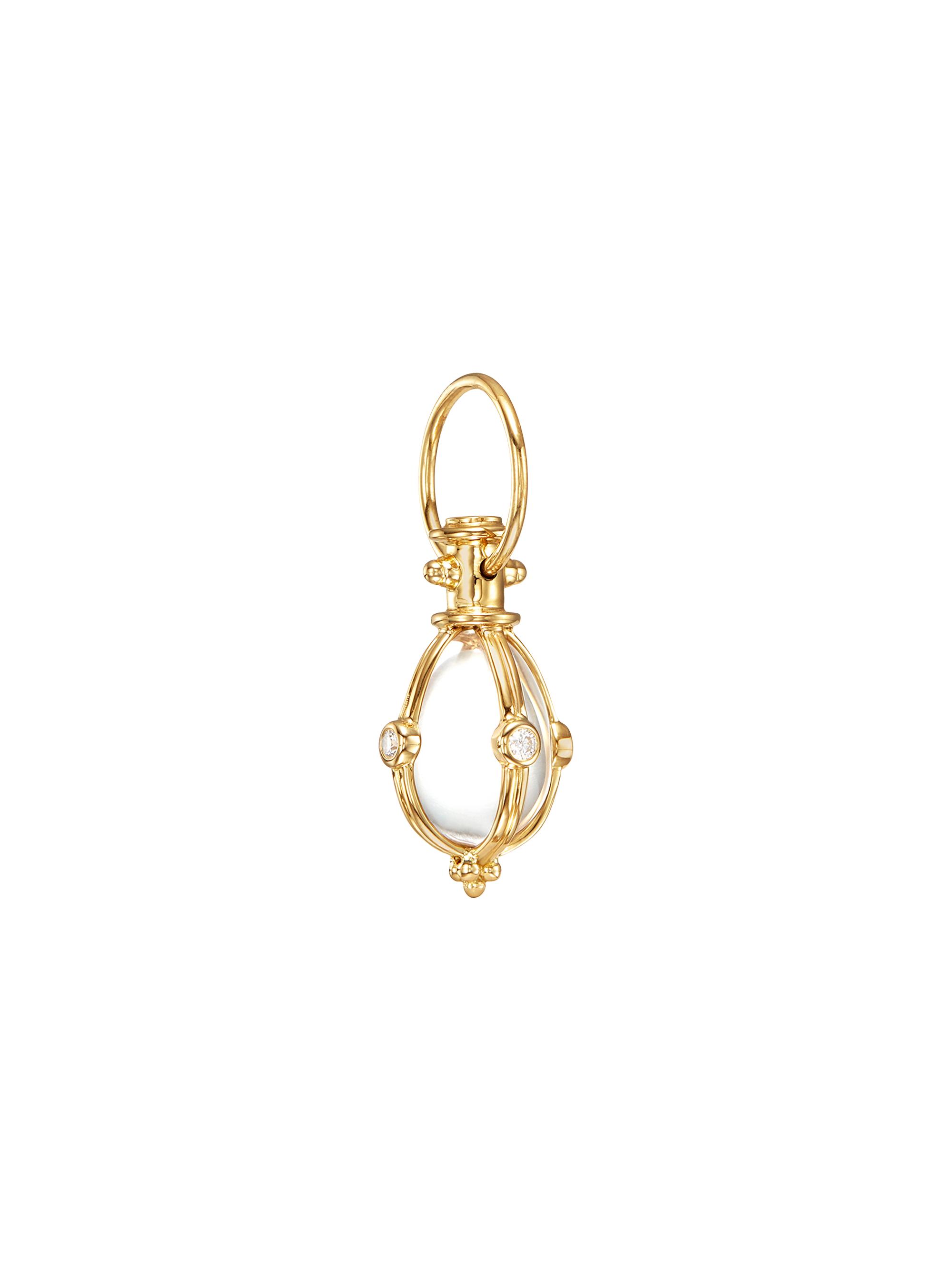 Temple St. Clair Women's Florence86 Rock Crystal, Diamond & 18K Yellow Gold Amulet - Yellow Gold