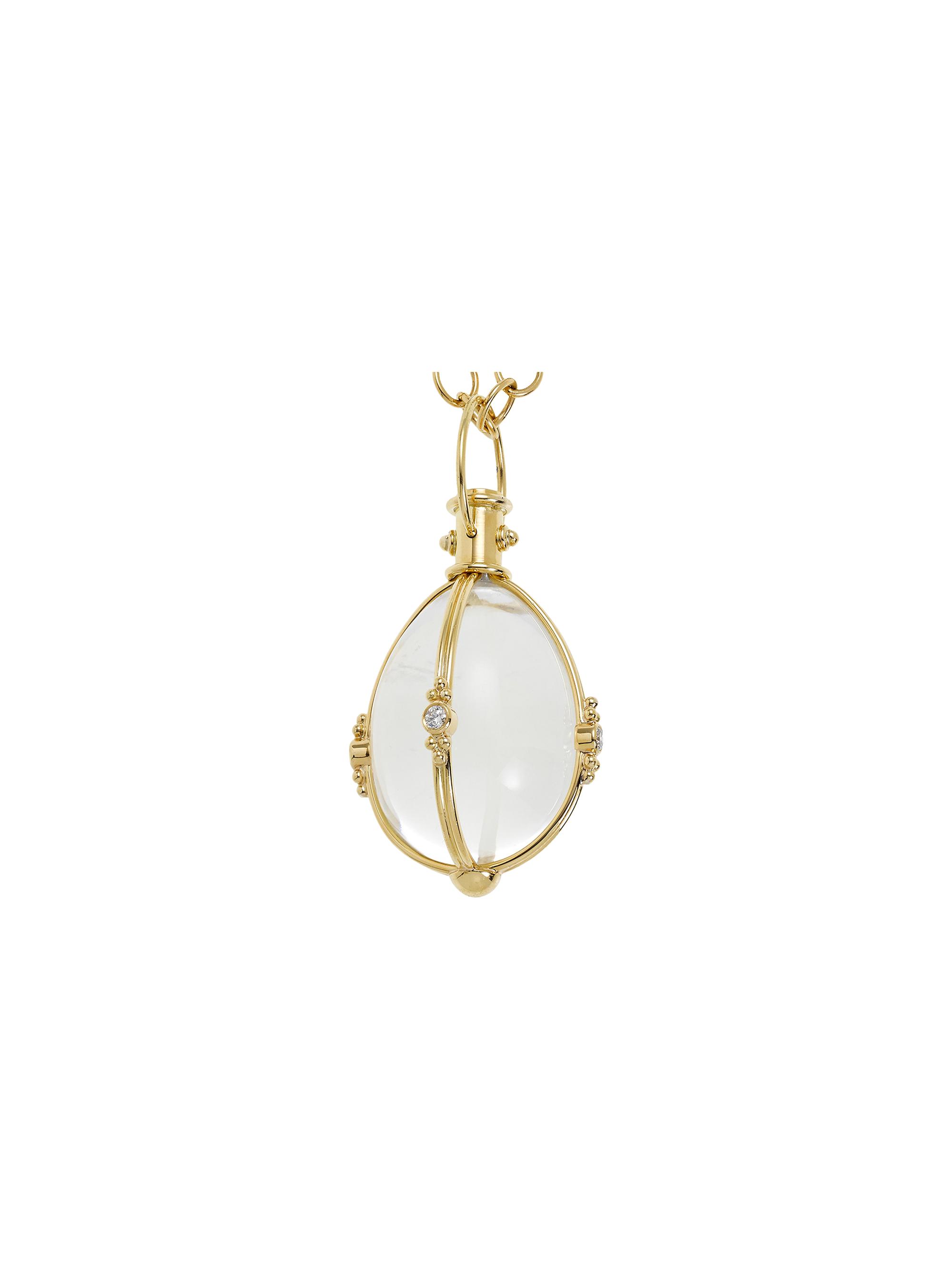 Temple St. Clair Women's Classic Diamond, Rock Crystal & 18K Yellow Amulet - Yellow Gold