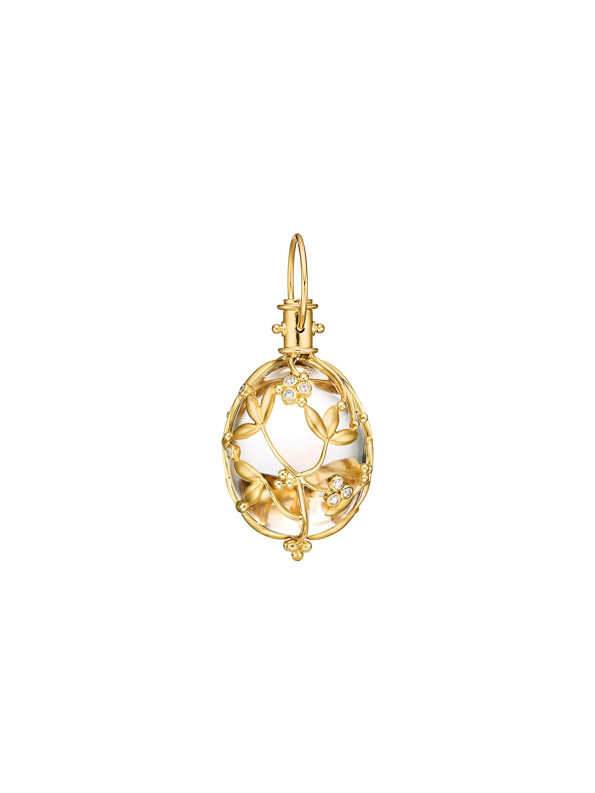 Temple St. Clair Women's Tree of Life Rock Crystal, Diamond & 18K Yellow Gold  Vine Amulet - Yellow Gold Crystal