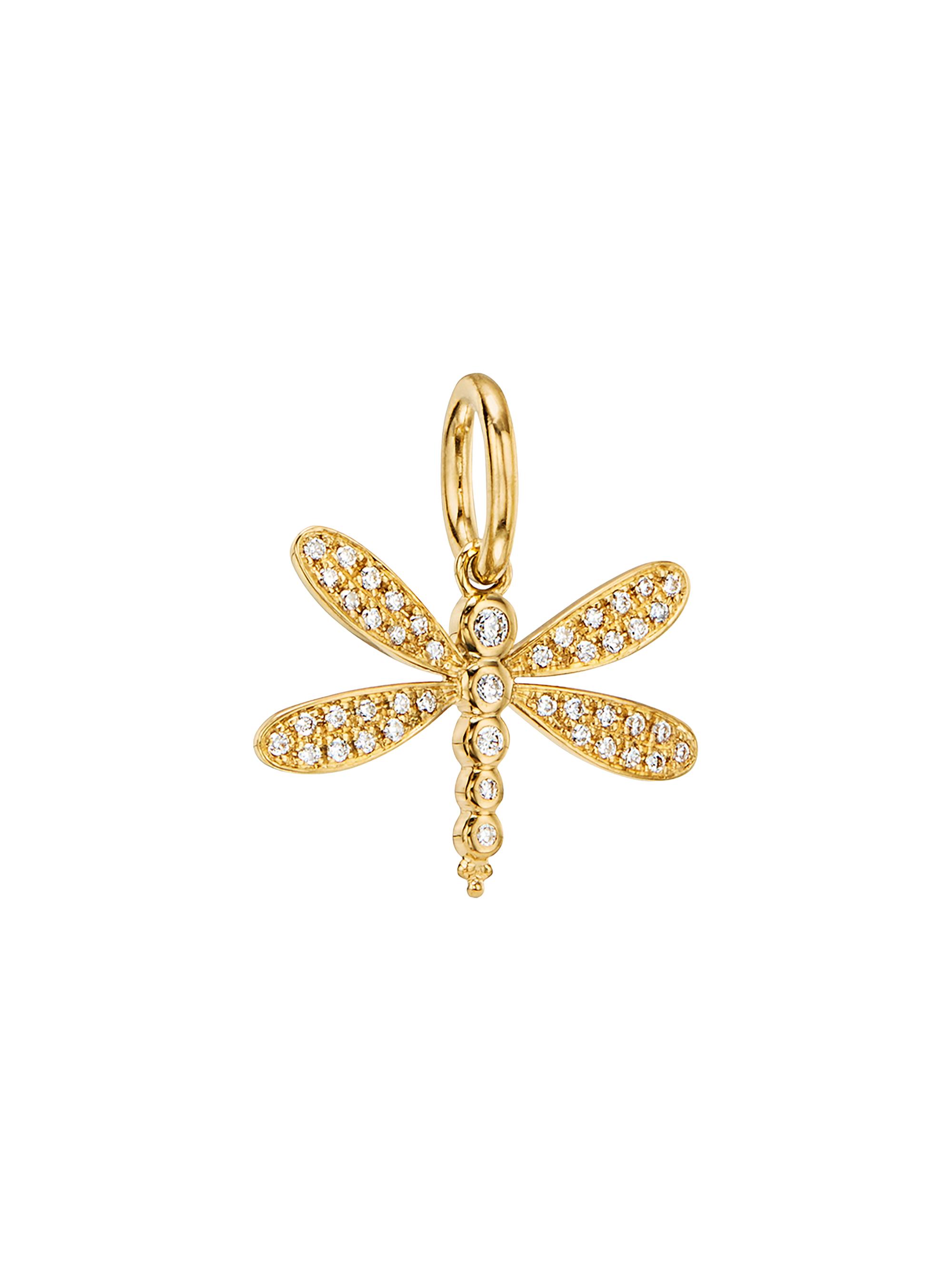 Temple St. Clair Women's Tree of Life Diamond & 18K Yellow Gold Dragonfly Enhancer - Gold
