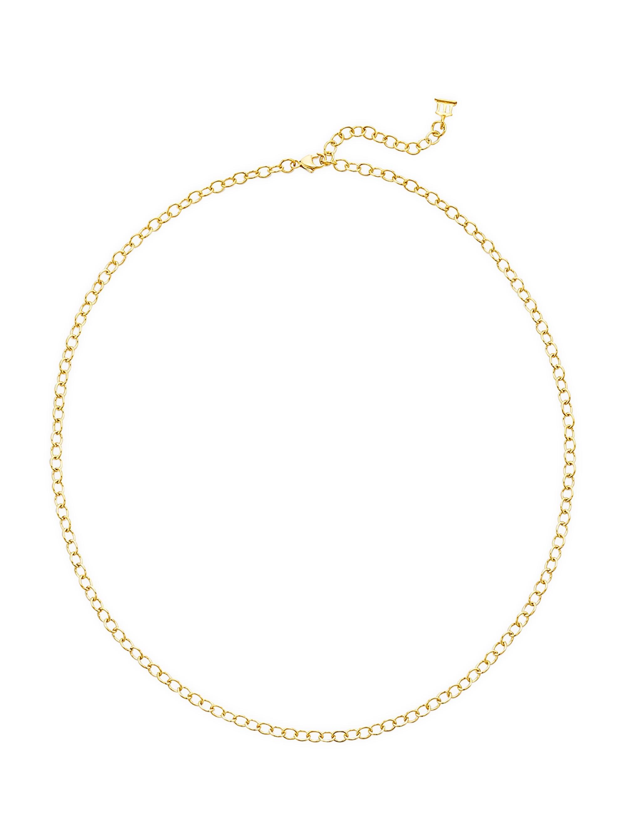 Temple St. Clair Women's Florence86 18K Yellow Gold Extra-Small Oval Link Necklace Chain/18" - Yellow Gold