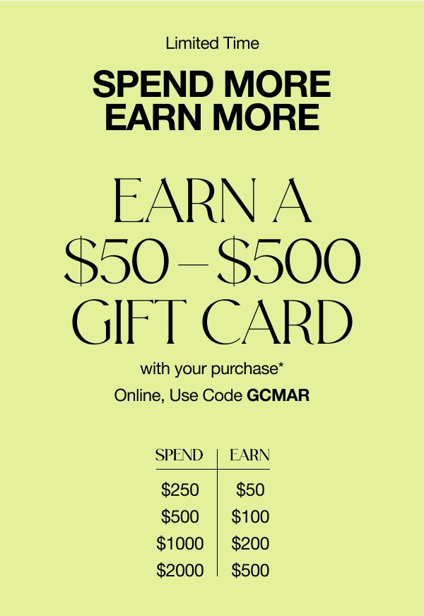 Spend More, Earn More - Shop Now
