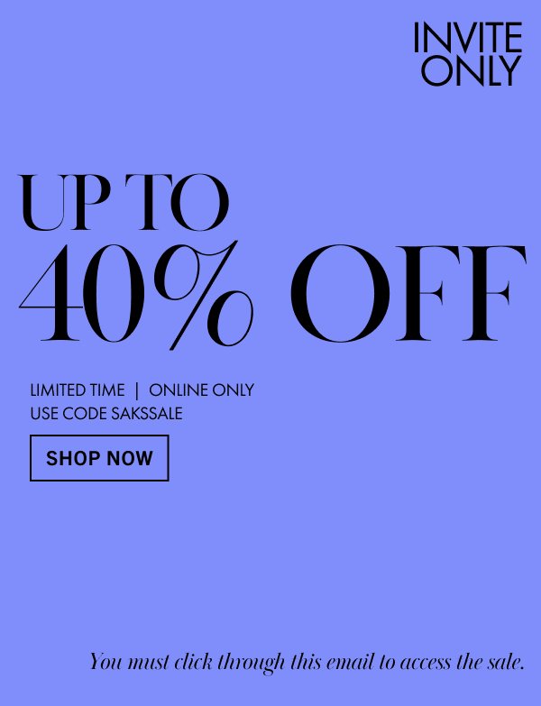 Upto 40% OFF - Shop Now
